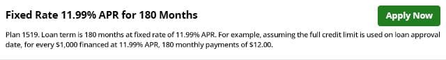 GreenSky Financing 180 Months