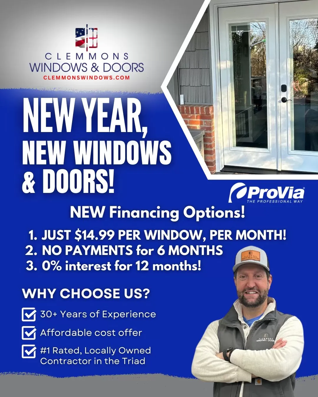 January 2026: New Year, New Windows & Doors in Clemmons, NC